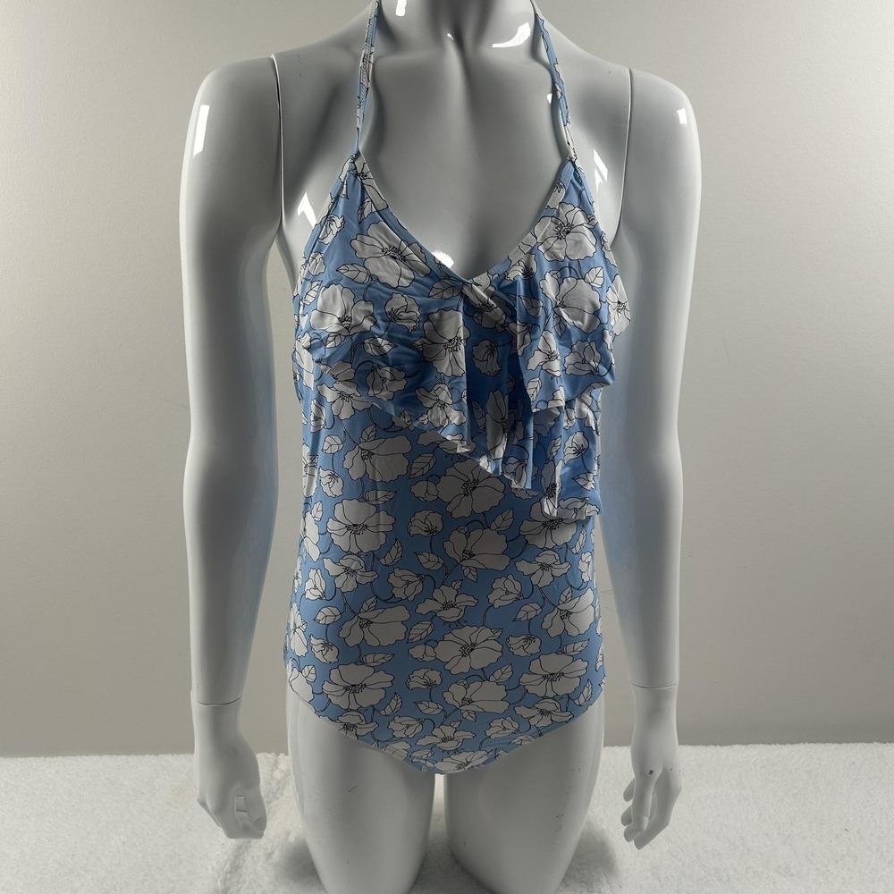 IFFEI Swimsuit Womens XL Multicolor Flamingo Ruffle One Piece Tropical Beach